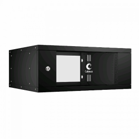  					Шкаф телекоммуникационный настенный 19 4U, серия LIGHT разборный, дверь стекло, цвет черный				 