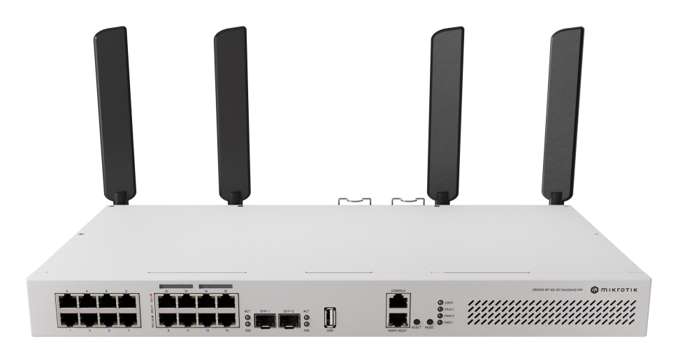 PoE коммутатор MikroTik CRS418-8P-8G-2S+5axQ2axQ-RM
