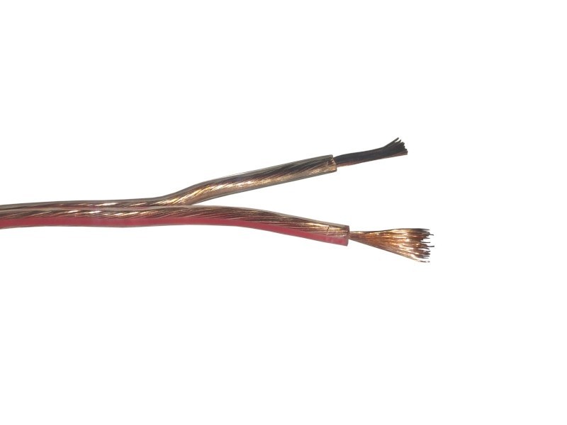 Кабель акустический 2*0.50мм2 (28*0.15мм) CCA, 30м, пластиковая катушка, прозрачный NETKO Optima