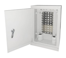 Коробка распределительная металлическая  (В35хШ25хГ13см), замок