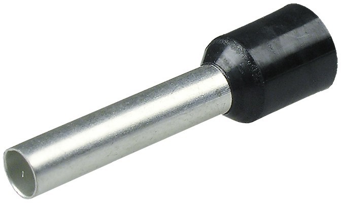 Штыревой втулочный кабельный наконечник E 1510 (НШВИ F=10мм) 1,5мм2, изолированный, черный, 100шт., NETKO Optima 5шт