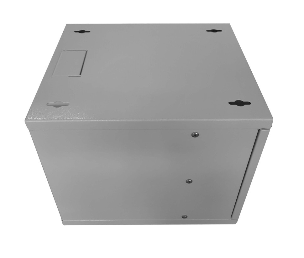 Шкаф настенный 10 6U серия COMPACT (315х368х310), передняя дверь стекло, серый, Netko