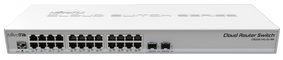 Коммутатор MikroTik CRS326-24G-2S+RM