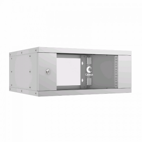  					Шкаф телекоммуникационный настенный 19 4U, серия LIGHT разборный, дверь стекло, цвет серый				 