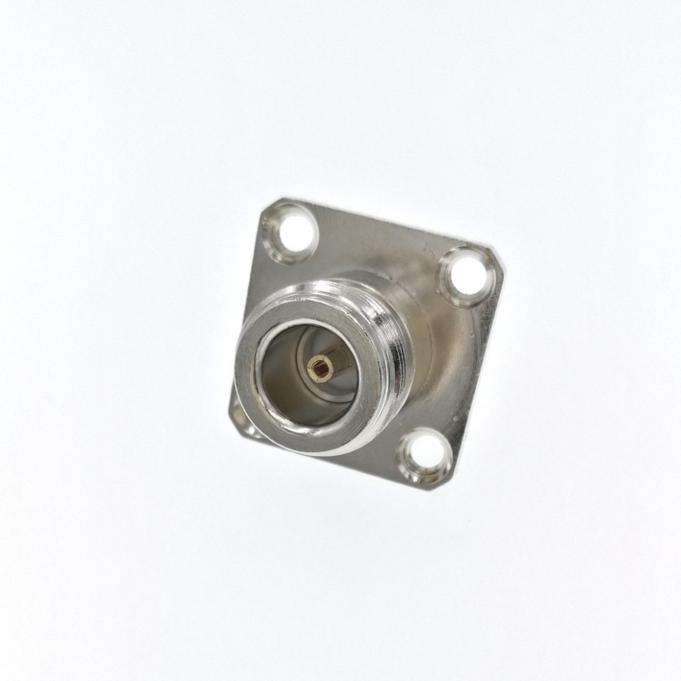 ВЧ-адаптер SMA(female)-N(female) для установки на корпус под 4 винта 25x25мм
