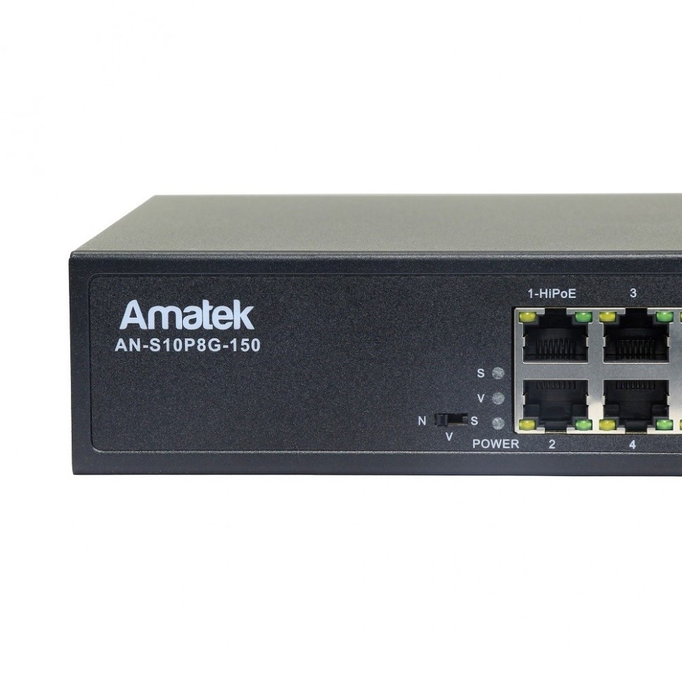 AN-S10P8G-150 - 10-портовый 100/1000 Мбит/с коммутатор с HiPoE до 150Вт