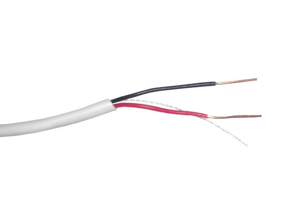 Кабель сигнальный, неэкранированный 2*0.5мм 10м, алюминий, пластиковая катушка, белый NETKO Optima