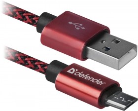 Кабель USB2.0/MICRO-USB 1M RED USB08-03T 87801 DEFENDER