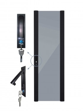 Дверь для шкафа серии Expert 37U Ширина 600, стеклянная, черная