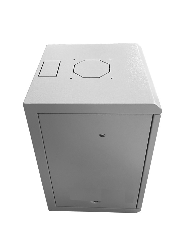 Шкаф настенный 10 9U серия COMPACT (320х315х465), передняя дверь стекло, серый, Netko