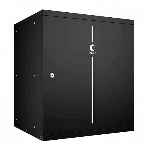 Шкаф телекоммуникационный настенный 19 12U, серия LIGHT разборный, дверь металл, цвет черный