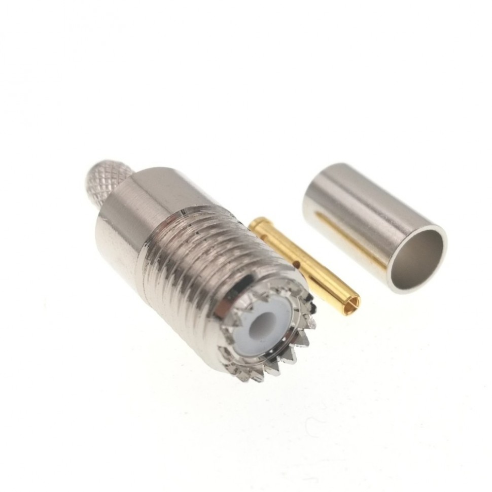 ВЧ-разъём mini UHF(female) обжимной под кабель RG-58