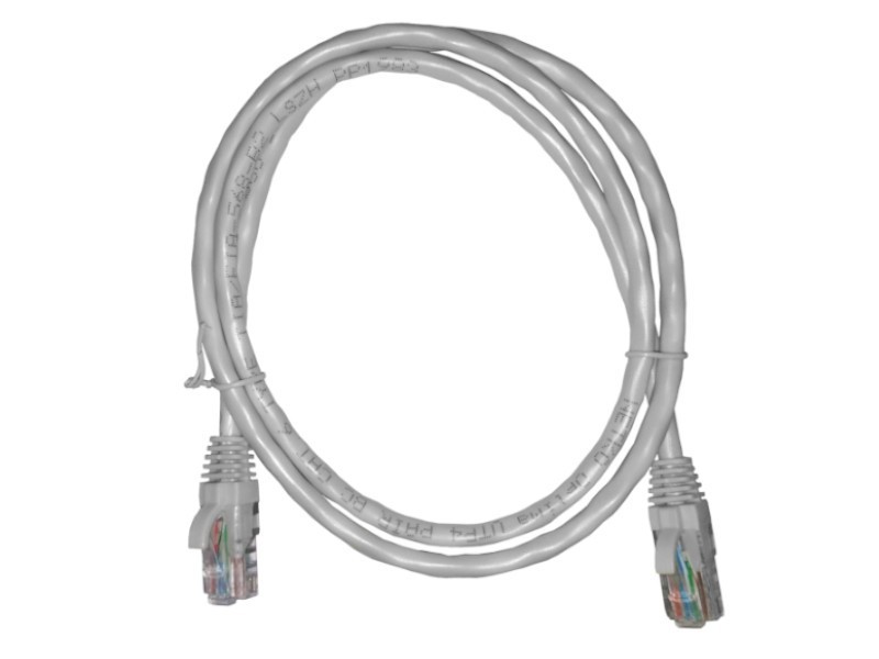 Патч-корд UTP4 rj45-rj45, cat.6, BC, LSZH, серый, литой коннектор NETKO Optima