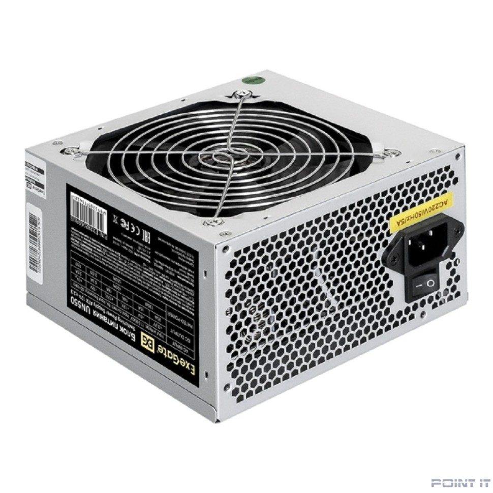 Exegate EX282069RUS Блок питания 550W ExeGate UN550, ATX, 12cm fan, 24p+4p, 6/8p PCI-E, 3*SATA, 2*IDE, FDD