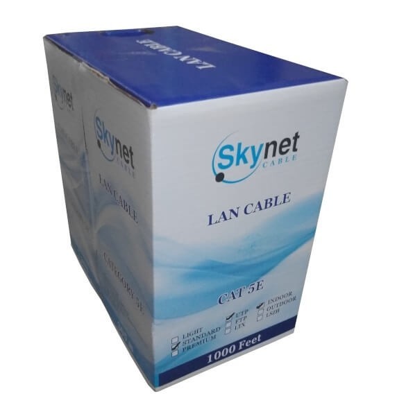 Кабель Skynet Standard UTP2 cat.5е, одножильный, Cu, серый 40м