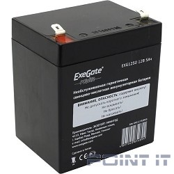 Exegate EP211732RUS Аккумуляторная батарея  Exegate EG5-12 / EXG1250, 12В 5Ач, клеммы F2 (универсальные)