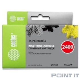 CACTUS PGI-2400XL Y Картридж струйный для Canon MB2050/MB2350/MB2040/MB2340, желтый (20.4мл)