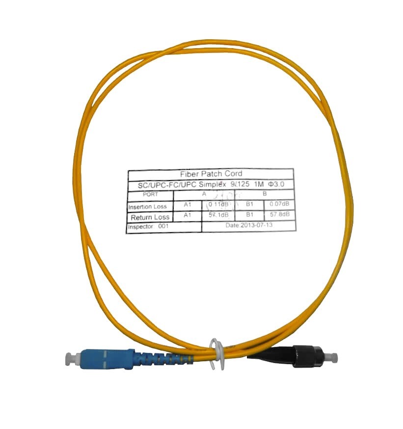 Патч-корд оптический переходной SC-FC/UPC SM Simplex 3.0мм 9/125,