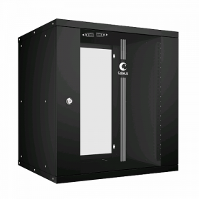  					Шкаф телекоммуникационный настенный 19 12U, серия LIGHT разборный, дверь стекло, цвет черный				 
