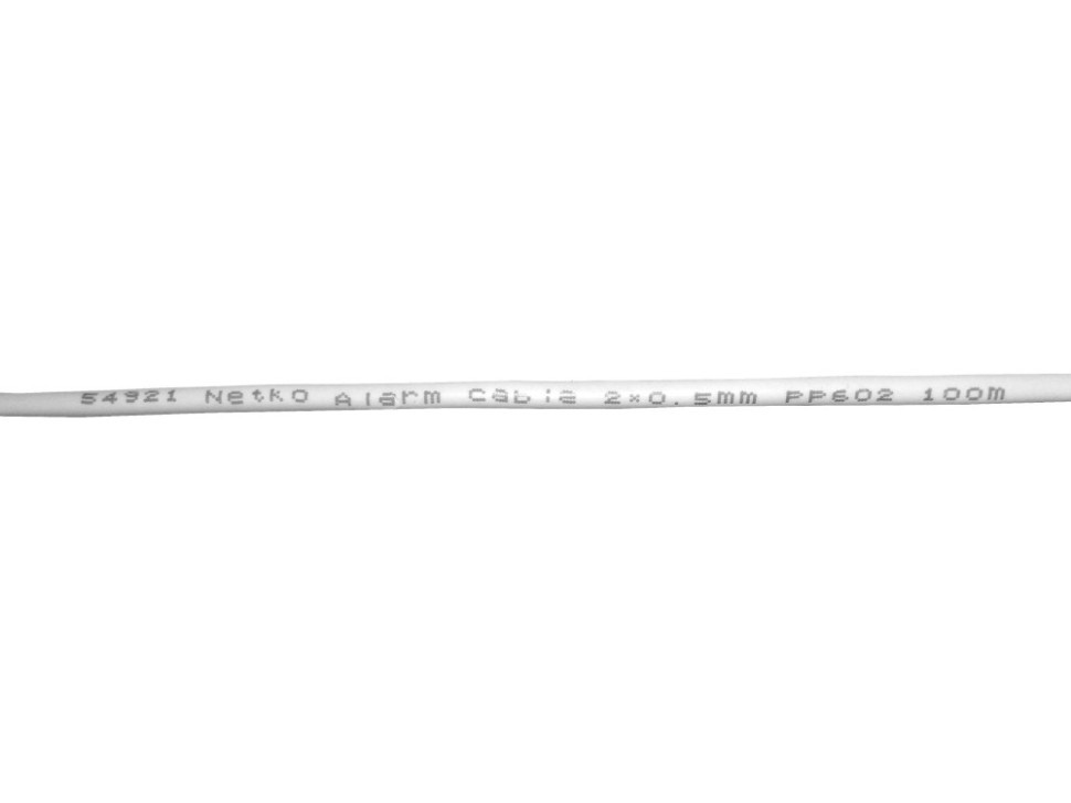 Кабель сигнальный, неэкранированный 2*0.5мм 30м, алюминий, пластиковая катушка, белый NETKO Optima