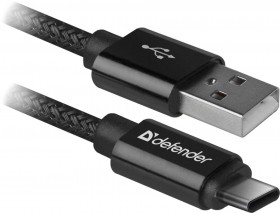 Кабель USB2.0/TYPE-C 1M BLACK USB09-03T 87814 DEFENDER