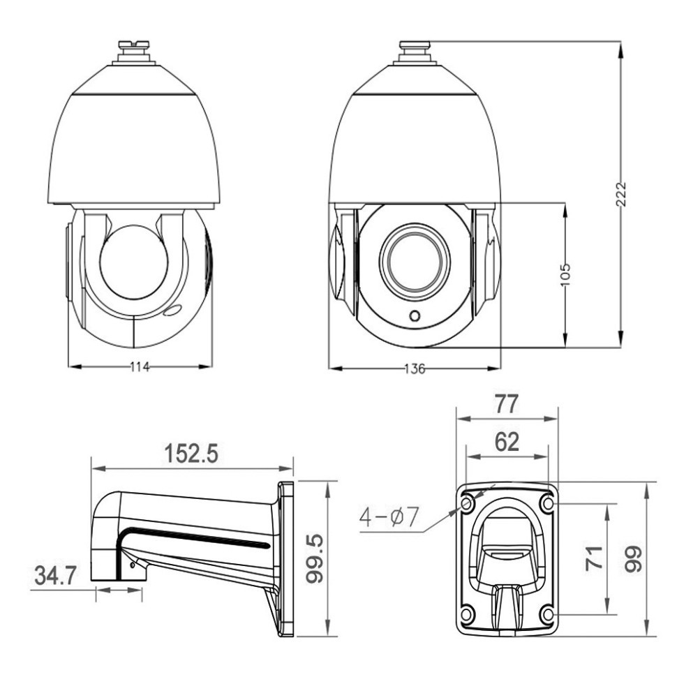 AC-I510PTZT - уличная высокоскоростная поворотная IP камера 5Мп