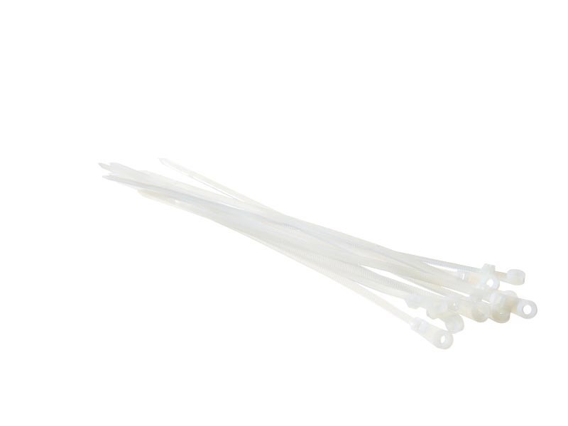 Стяжка нейлоновая 200*4 / 50 шт под винт (белая), NETKO Optima