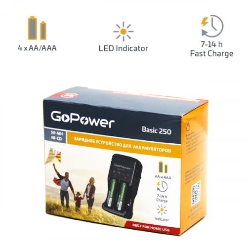 Зарядное устройство 4 SLOTS BASIC 250 NI-MH / NI-CD GOPOWER