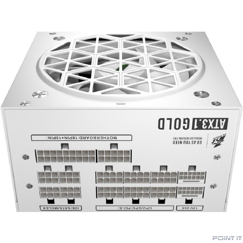 1STPLAYER NGDP GOLD 750W White / ATX 3.1, APFC, 80 PLUS Gold, LLC+DC-DC, full Japan solid-state caps, 120mm fan, full modular / HA-750BA4-WH