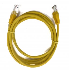 Патч-корд Technolink UTP4 cat 5e, 1,5м, ВС, LSZH, желтый, литой коннектор