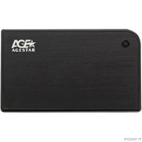 AgeStar 3UB2A14 BLACK USB 3.0 Внешний корпус 2.5" SATA AgeStar 3UB2A14 (BLACK) USB3.0, алюминий, черный, безвинтовая конструкция [10604]