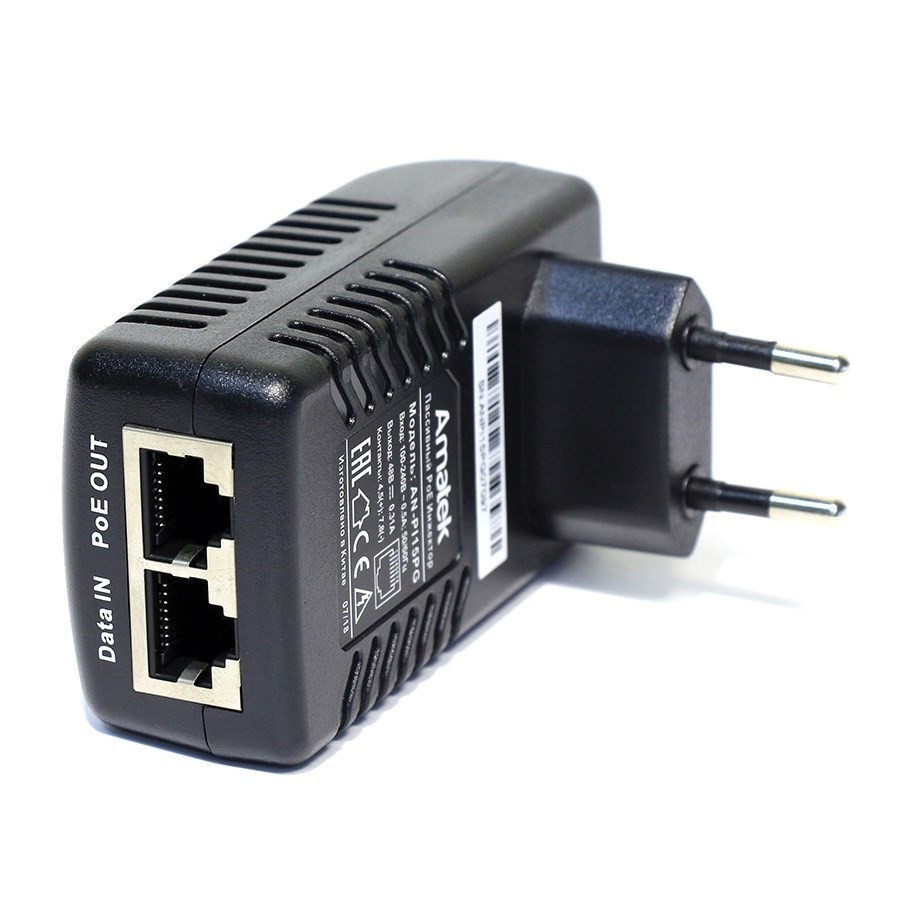 AN-PI15PG - инжектор PoE пассивный 15Вт, 1000Мбит/с