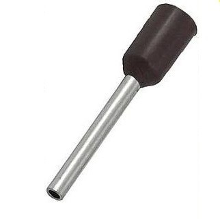 Штыревой втулочный кабельный наконечник E 1518 (НШВИ F=18мм) 1,5мм2, изолированный, черный, 100шт., NETKO Optima 5шт