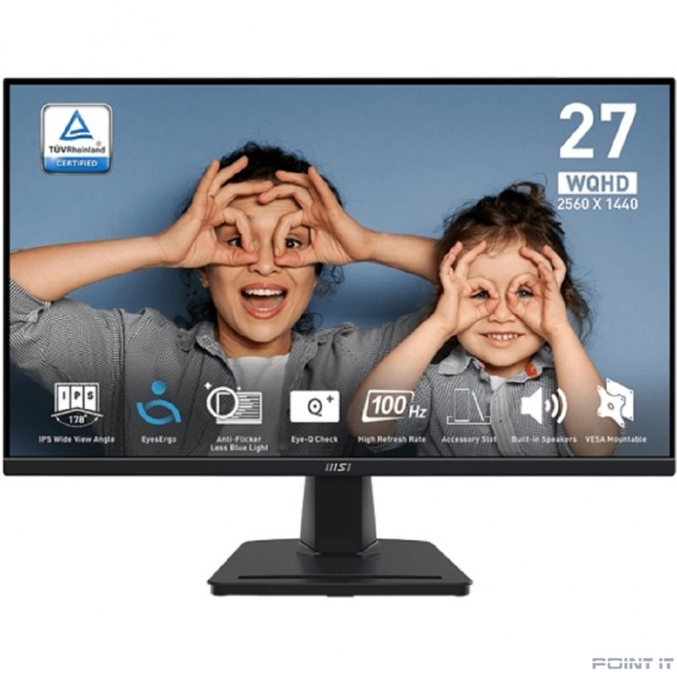 Монитор LCD MSI 27" MP275Q {IPS 2560x1440 100Hz 178/178 4ms 300cd 2xHDMI DisplayPort} [9S6-3PC3CM-041]