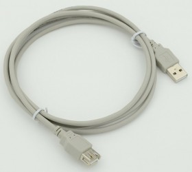 Кабель шт.USB A - гн.USB A 1.1 (3, 0м), серый,