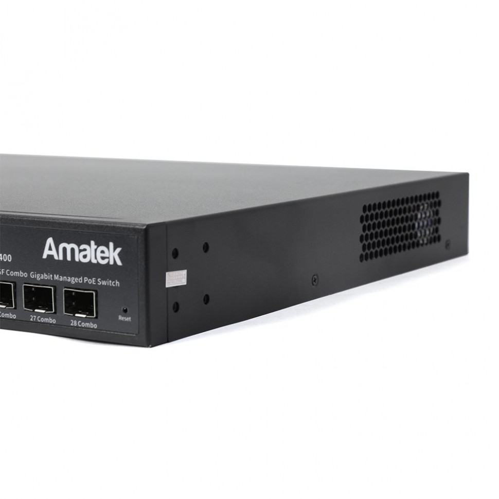 AN-SGM28P24-400 - 28-портовый управляемый L2+ гигабитный коммутатор с PoE до 400Вт