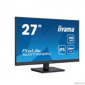 Монитор LCD Iiyama 27'' XU2792QSU-B6 {IPS 2560х1440 100Hz 1ms 1300:1 250cd 8bit DVI HDMI2.0 DisplayPort1.2 4xUSB3.2 2x2W VESA}