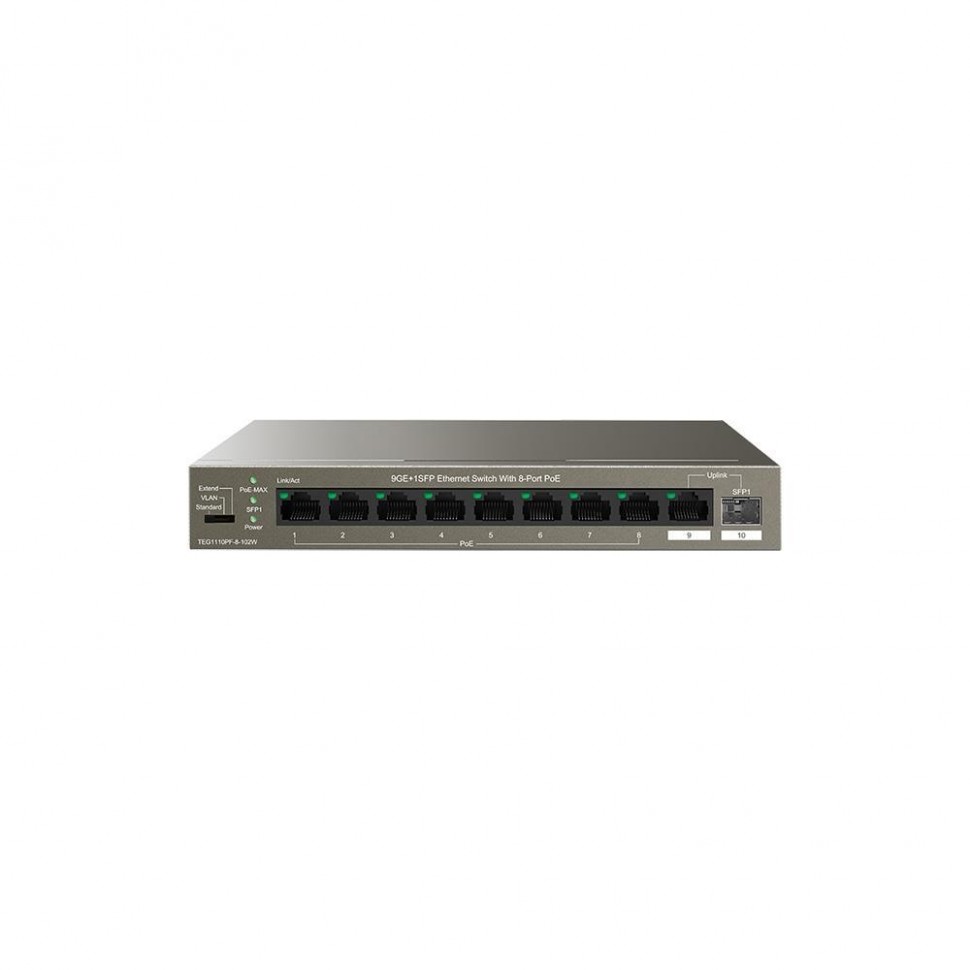 Коммутатор 9PORT 1000M POE G1110PF-8-102W IP-COM