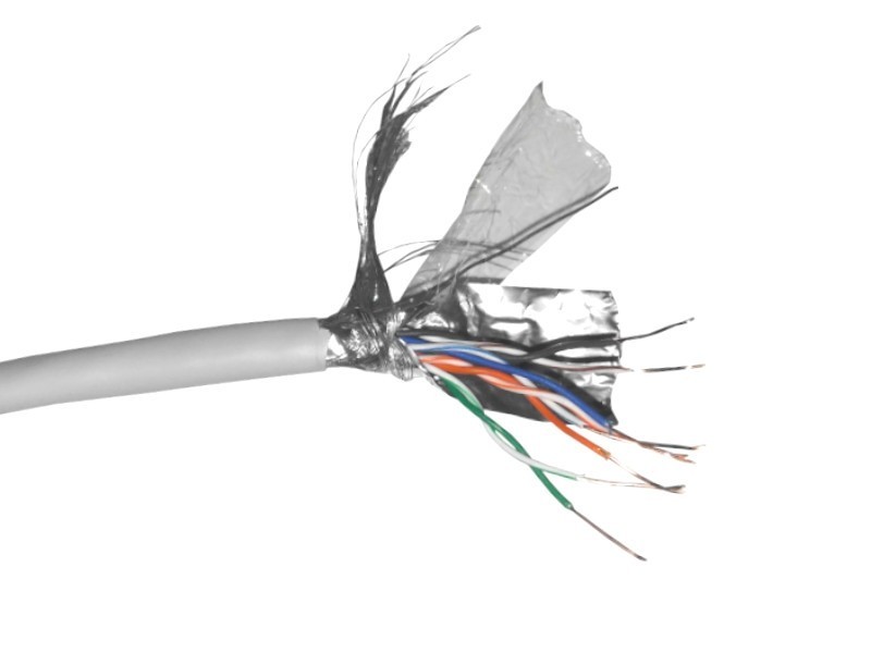 Кабель SFTP4 cat.5е, одножильный, экранированный + оплетка, Cu, NETKO Optima 305м