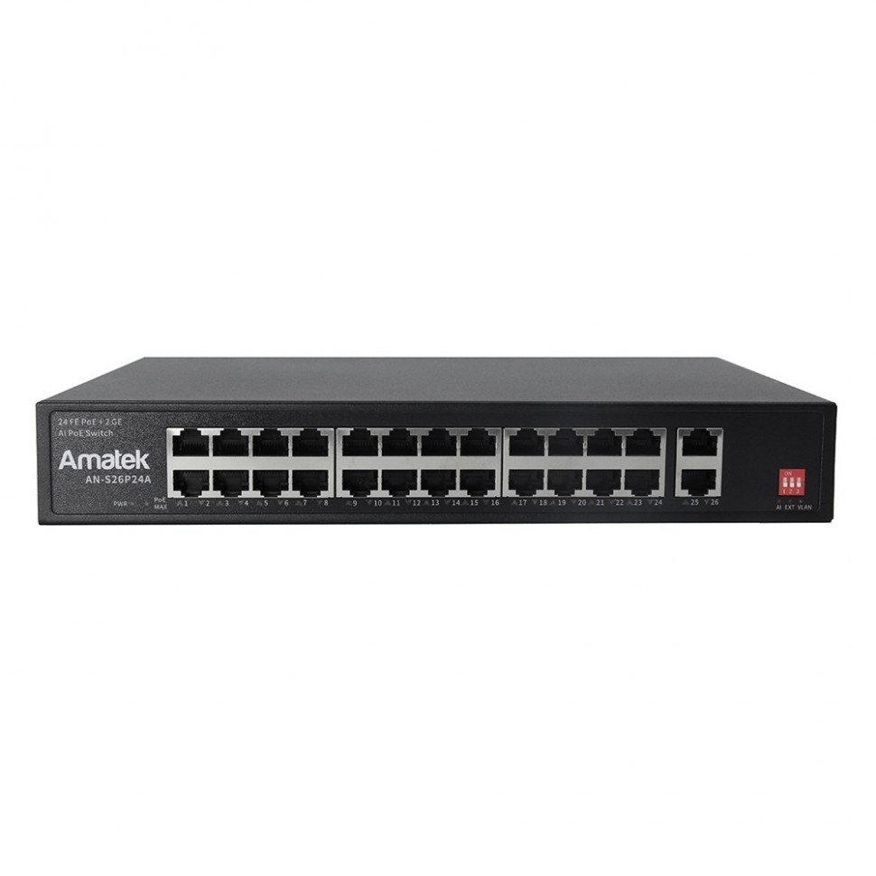 AN-S26P24A - 26-портовый 100/1000 Мбит/с коммутатор с PoE+ до 300Вт
