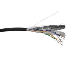 Кабель FTP4 cat.5е, одножильный, Cu, наружный, Проходит Fluke тест, черный, NETKO Optima Gold 200м