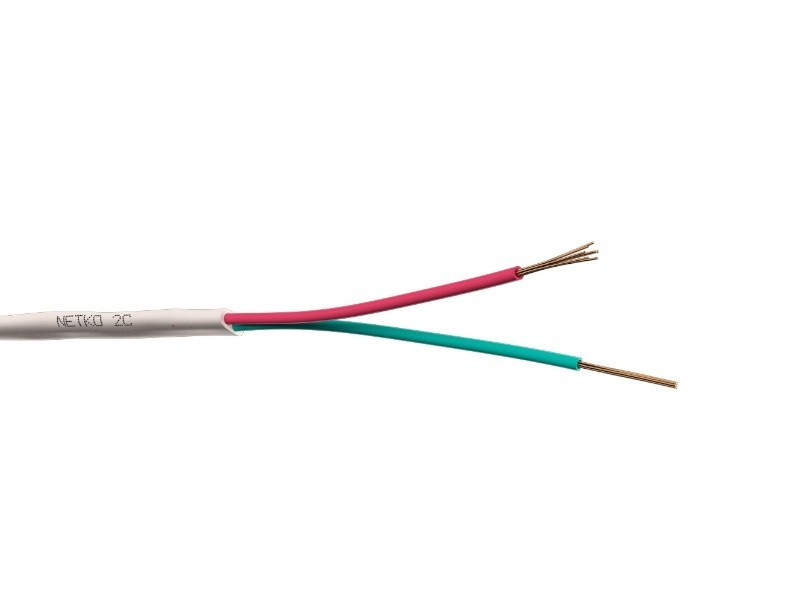 Кабель Телефонный 2с, CCS, 2м, плоский, белый NETKO Optima