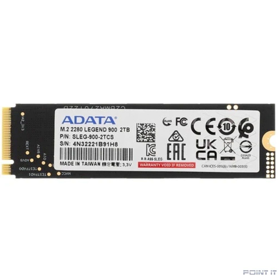 A-DATA SSD 2Tb  LEGEND 900,M.2(22x80mm), NVMe 1.4, PCIe 4.0 x4, 3D NAND, SLEG-900-2TCS
