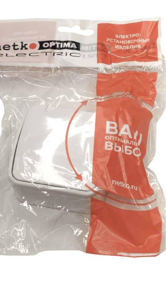 Выключатель накладной одноклавишный 10А, пластик, IP20, цвет белый NETKO Optima Electric 10 шт