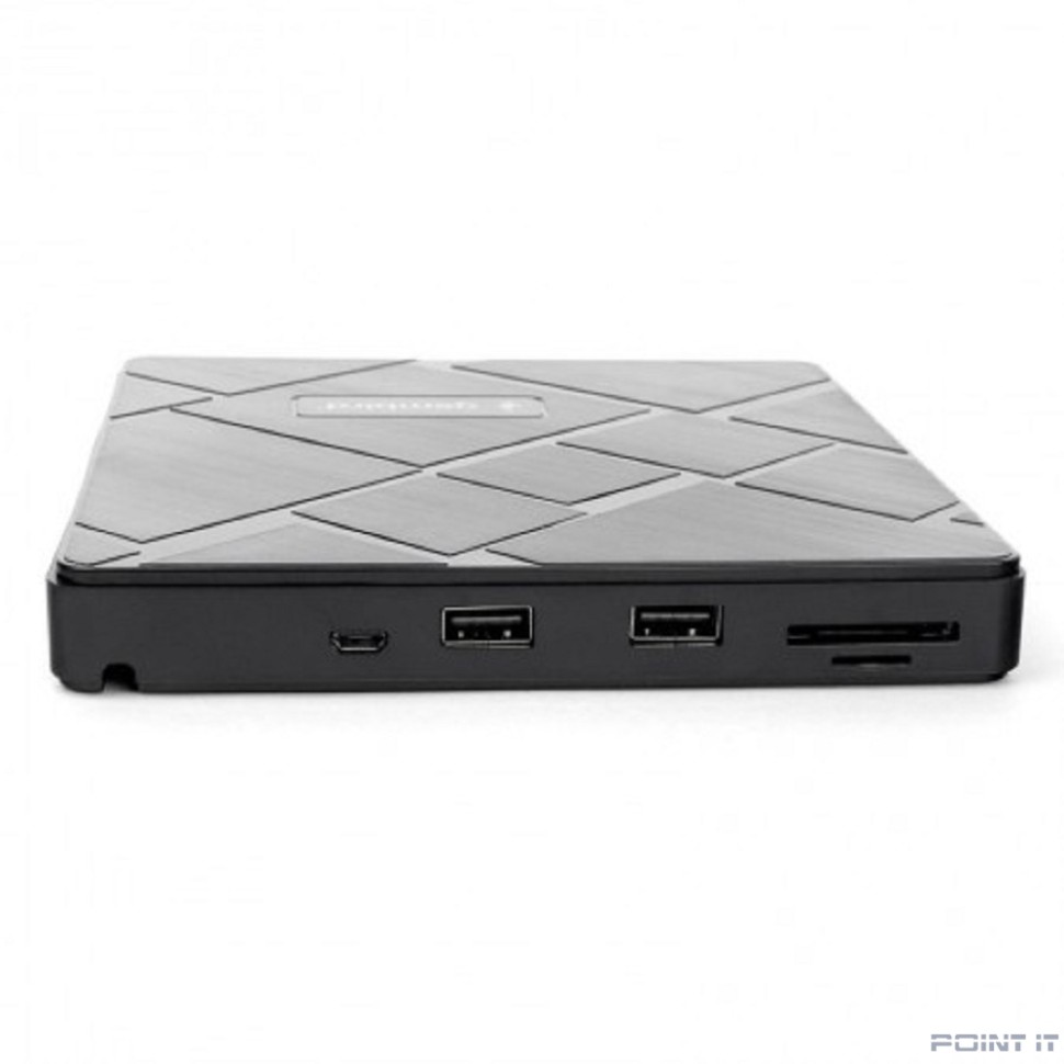 USB 3.0 Gembird DVD-USB-04 пластик, со встроенным кардридером и хабом черный