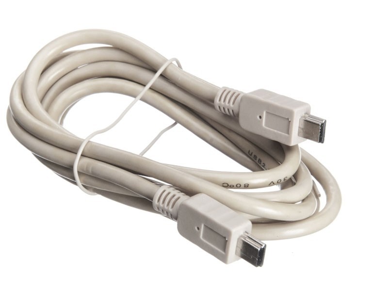 Кабель шт.mini USB B - шт.mini USB B 2.0 (1,5м), серый, блистер. Netko 10шт