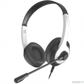 Наушники с микрофоном A4Tech Fstyler FH100U белый/черный 2м накладные USB оголовье (FH100U (PANDA))
