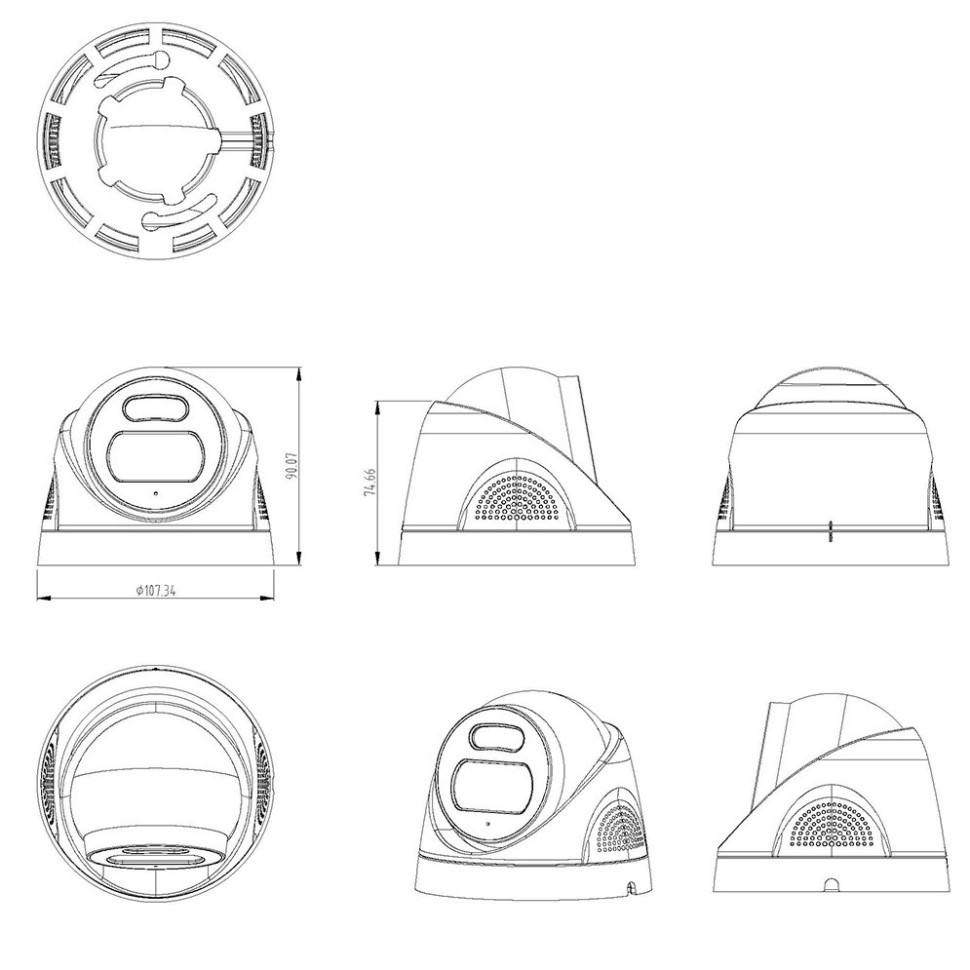 AC-ID402AE - купольная IP видеокамера 4Мп