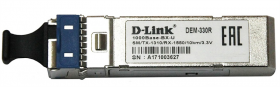 D-Link 330R/10KM/A1A, WDM SFP Transceiver with 1 1000Base-BX-U port.Up to 10km, single-mode Fiber, Simplex LC connector, Transmitting and Receiving wavelength: TX-1310nm, RX-1550nm, 3.3V power.