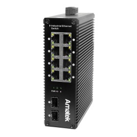 AN-SXG10P8A - промышленный 10-портовый гигабитный коммутатор с PoE до 240Вт